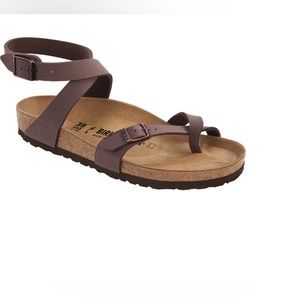 Birkenstock Yara ankle wrap sandal in Mocha